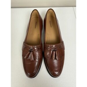 Magnanni Mens Loafers Tassel‎ Brown Leather Dress Shoes Size 12B Made in Spain